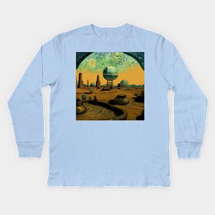 Starry Night in Mos Eisley Tatooine Kids Long Sleeve T-Shirt